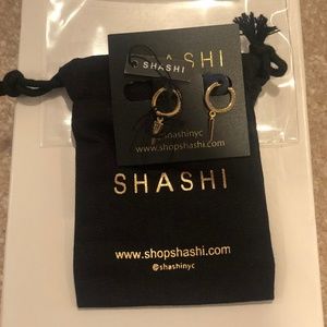 Dagger Pave Charm Huggie